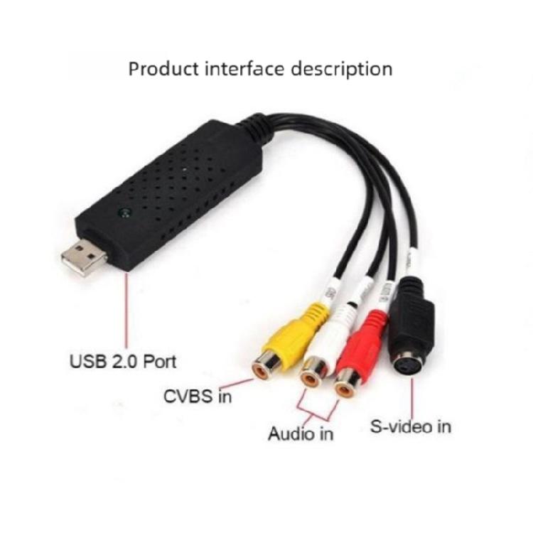USB 2.0 Конвертер Звука и Видео Карта Захвата Видео Коробка Видеомагнитофон Телевизор в Цифровой Конвертер 720x480@30fps Для ПК