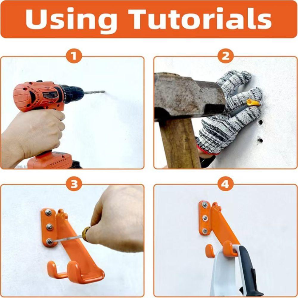 Metal Chainsaw Holder Heavy-Duty Chainsaw Hanger Universal Garage Storage Rack Power Tool