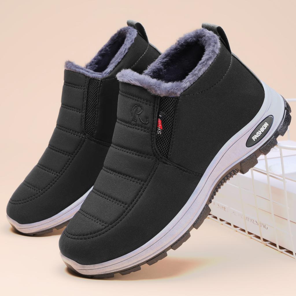 Cotton Shoes for Male Couples Cotton Boots for Warmth Men's Shoes with Cross-border Fleece and Thick Short Boots Thick Soled Snow Boots