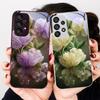Розовый Хрустальный Цветок Для Samsung S8 S9 S10 S20 U ltra S21 Pro S22 Plus S23 FE S24 Ultra S25 Edge S25Ultra Стеклянный Чехол Для Телефона
