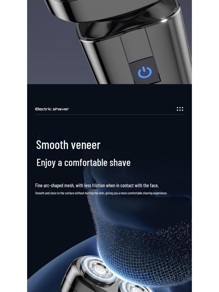Portable Dual Head Alloy Electric Shaver for Men, Smart & Silent, Fully Washable