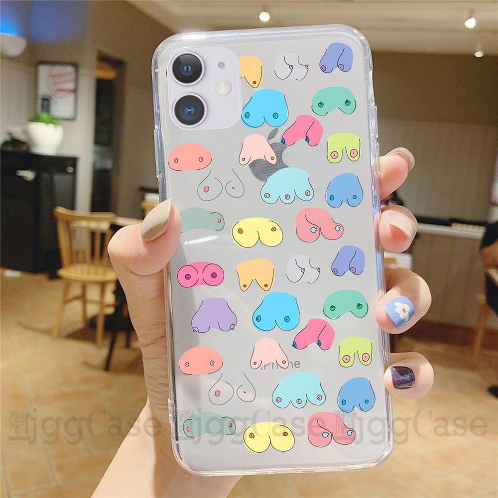 INS смешной Boobs Art эскиз Защитный мягкий чехол для телефона для iPhone 15 14 12 mini 11 13 Pro Xs Max X XR 7 8 Plus SE Силиконовый чехол