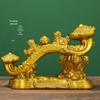 Chinese Style Copper Ruyi Ornament for Wealth and Good Fortune - Perfect for Living Room, Housewarming, or Reception Desk