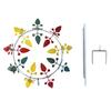 Metal Windmill 3D Wind Spinner with Garden Stake Outdoor Kinetic Pinwheels Colorful Wind Catcher Sculpture for Patio Lawn Decoration
