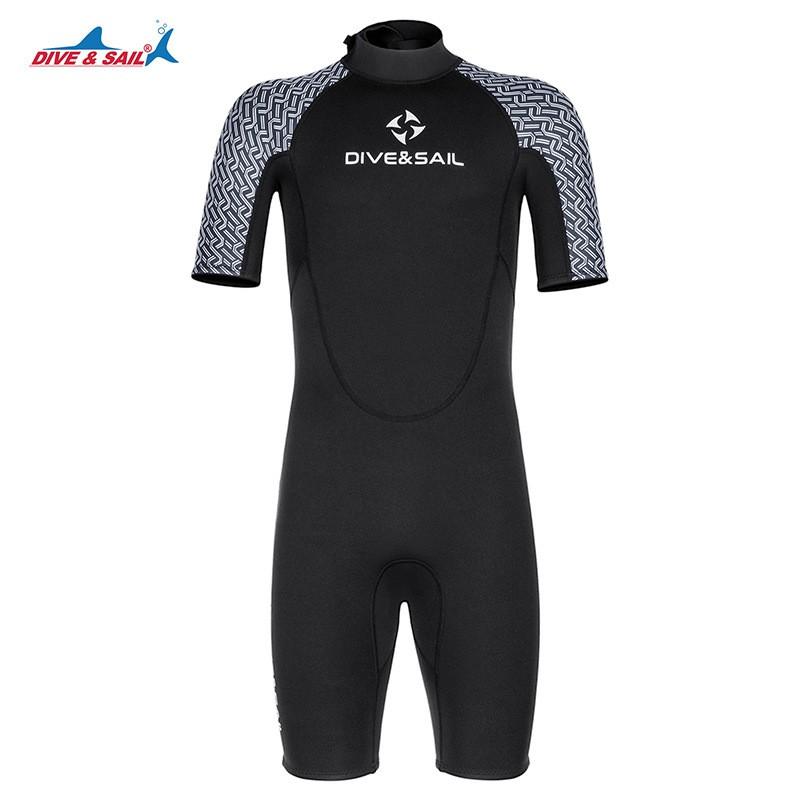 2mm Full Body Wetsuit Diving Snorkeling Surfing Warmth Protection Short Sleeve Unisex Adult