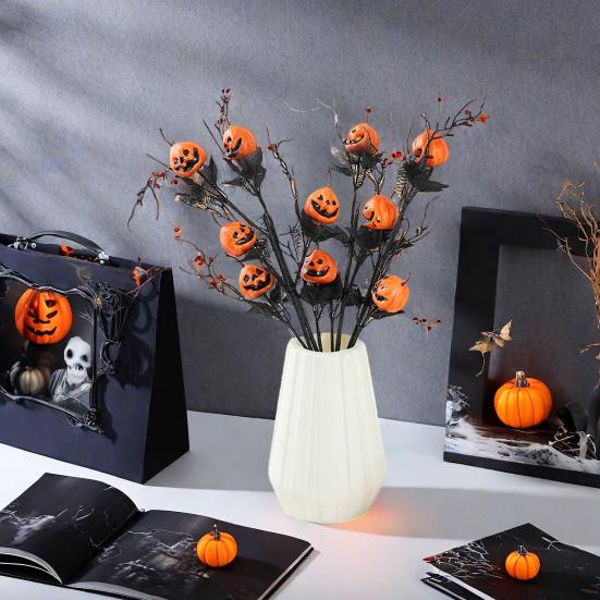 1/2/3Pcs Halloween Pumpkin Branch Spooky Black Office Holiday Party Indoor Tree Branch Home Outdoor Fake