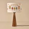Natural Wood Fabric Printed Children's Room Lampshade | ByLamp