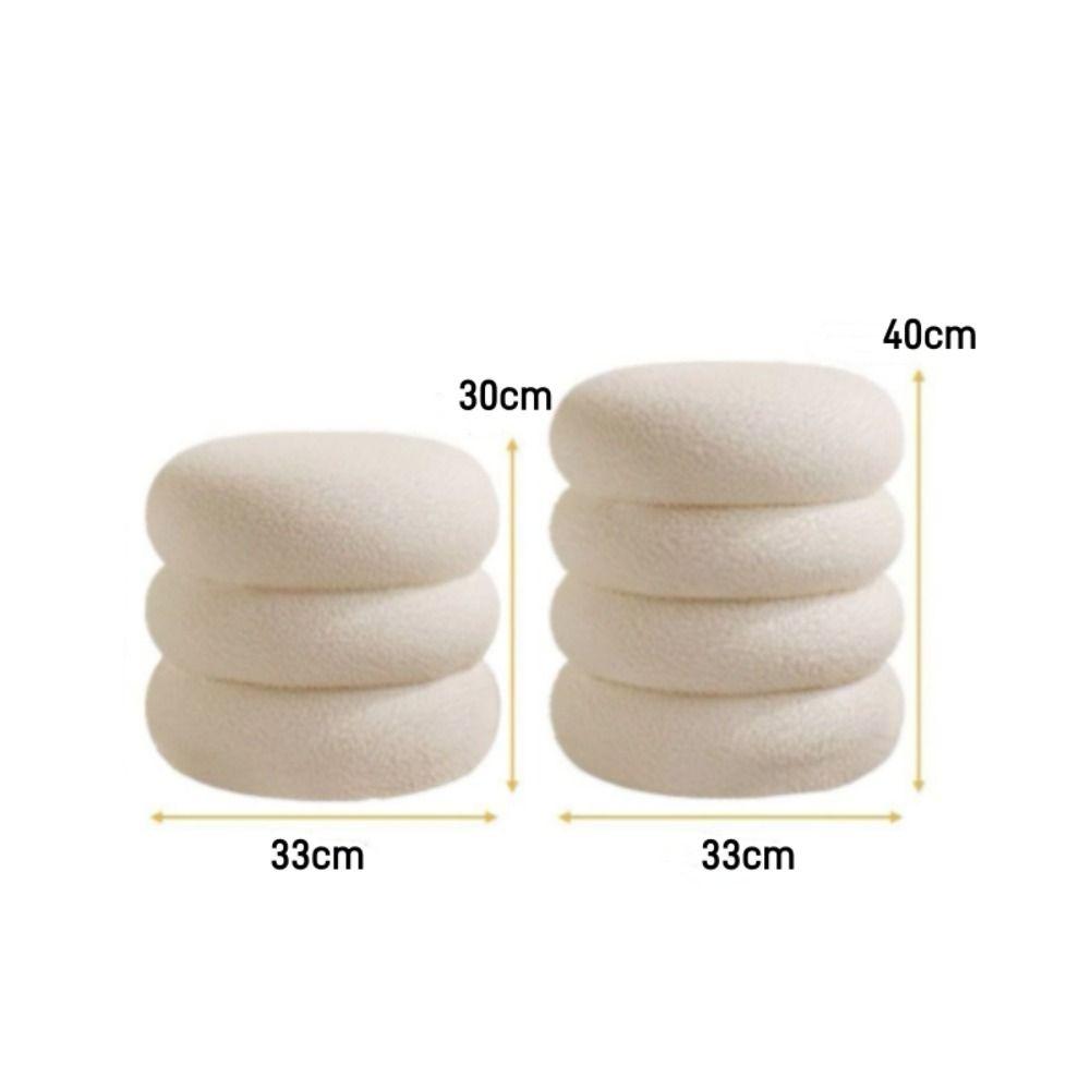 Кремовый стиль Бытовой маленький табурет Домашняя мебель Круглый табурет Минималистичный низкий табурет Дом