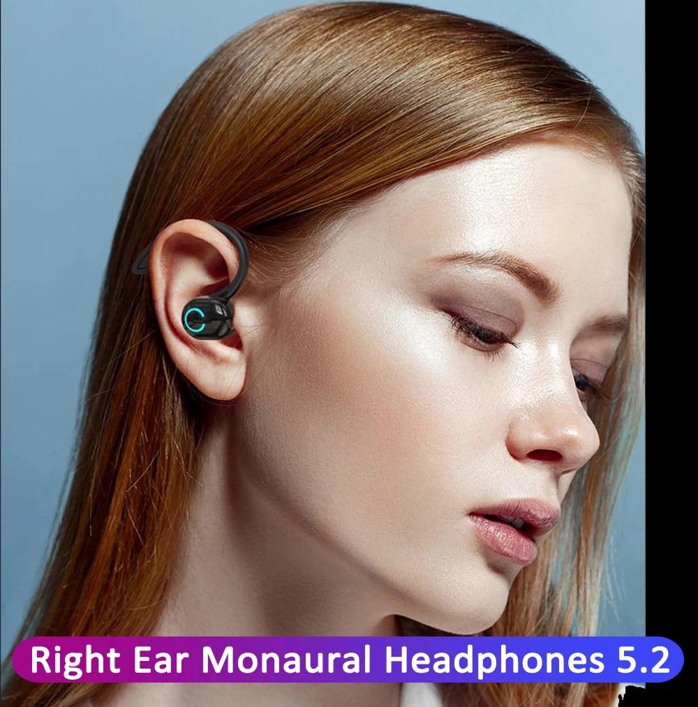 S10 Беспроводные деловые наушники с ушным крючком Bluetooth 5.2 Гарнитура с микрофоном HIFI Стерео наушники с голосовым управлением Водонепроницаемые шумоподавление