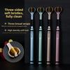Новая популярная трехсторонняя зубная щетка с мягкой щетиной для взрослых, для бритья, для чистки языка, зубная щетка для налета, высококлассная трехголовочная упаковка, зубная щетка