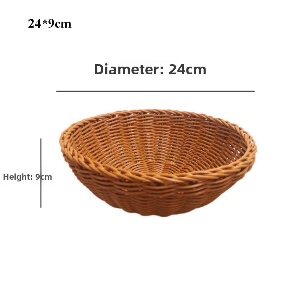 Hardness Rattan Wicker Woven Serving Baskets Household 10 Styles Bread Fruit Vegetables Basket Handwoven Hot Pot Platter