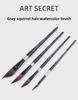 Корейская акварельная кисть Artsecret из серого беличьего ворса 950DS, размеры 8/12/16/20