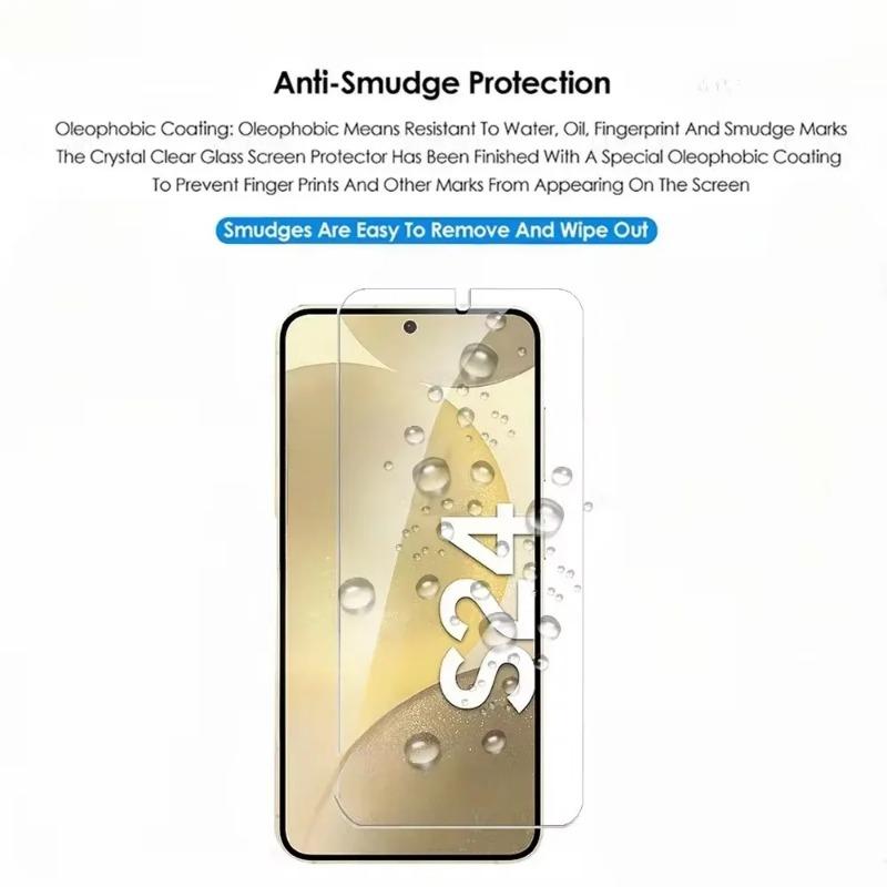 2 шт. защитная пленка для экрана Samsung Galaxy S24 5G, закаленное стекло, пленка для Samsang S24 S23 Ultra S23 S22 S21 Plus S20 S21 S23 FE