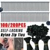 100/200 шт. Нейлоновые кабельные стяжки-молнии самоблокирующиеся сверхпрочные стяжки-молнии универсальная кабельная стяжка пряжка для внутреннего и наружного использования и DIY фиксации