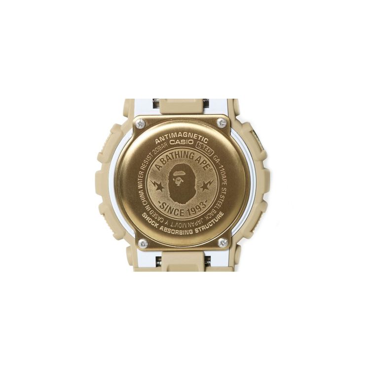 Casio G-Shock Bape Collaboration Camouflage Quartz Watch Rubber Strap Men watches Gold GA-110APE-5A