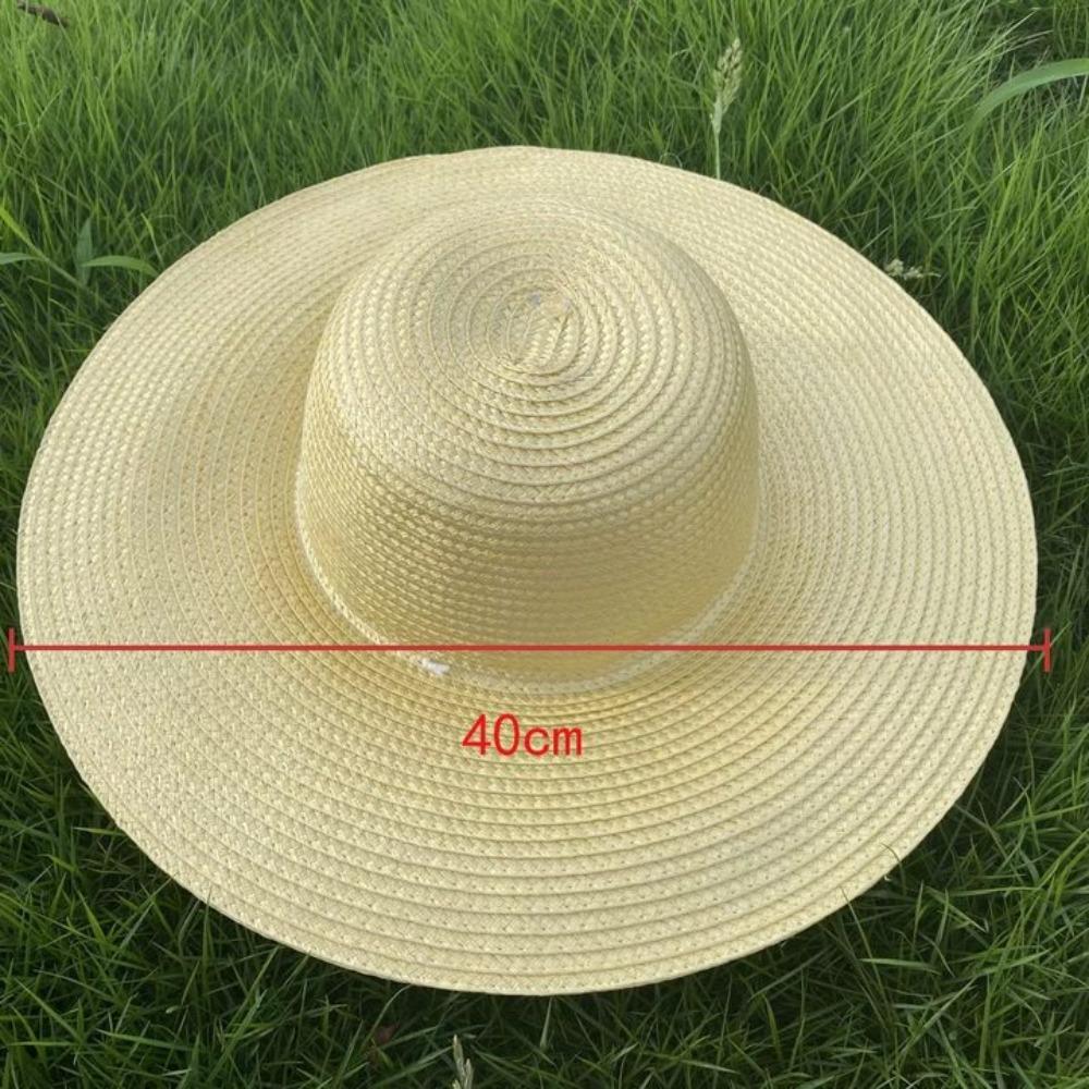 Beach Wide Brim Straw Hats Large With Windproof Rope UV Protection Cap Sun Hat Women Men
