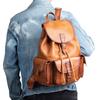 Johnature Men Genuine Leather Backpack Retro Large Capacity Portable Travel Bags Natural Real Cowhide Laptop Backpacks