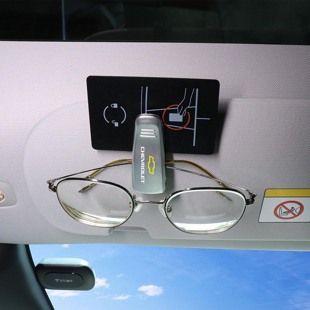 Car Sun Visor Sunglasses Organizer Clip Card Ticket Holder For Chevrolet Cruze Spark Captiva Camaro Malibu Suburban XL Trax Lova