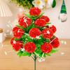 Artificial Carnation Realistic 18 Head Fake Silk Flower UV Resistant Wedding Party