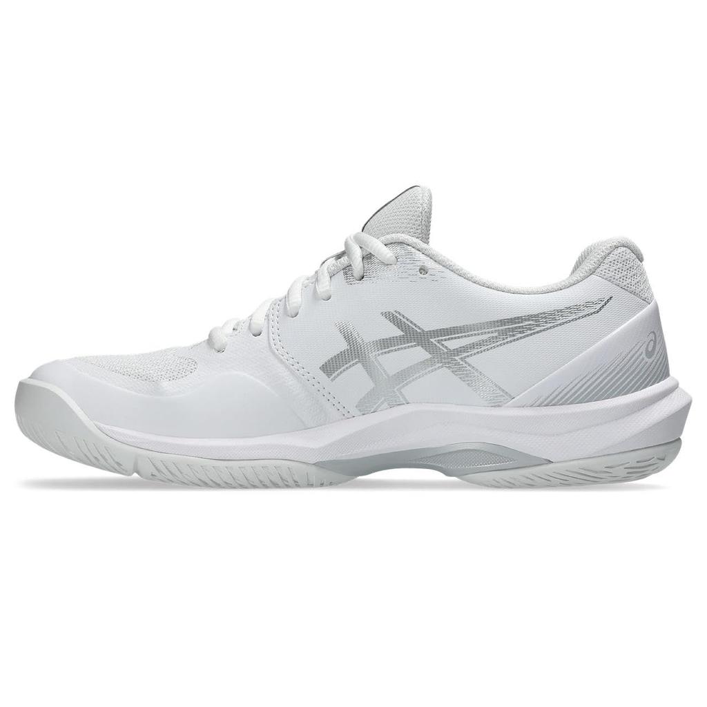 ASICS COURT HUNTER FF 1072A112 Indoor Sports Size 102 Size E Women's Shoes, (White/Pure Silver), 23.0 cm,