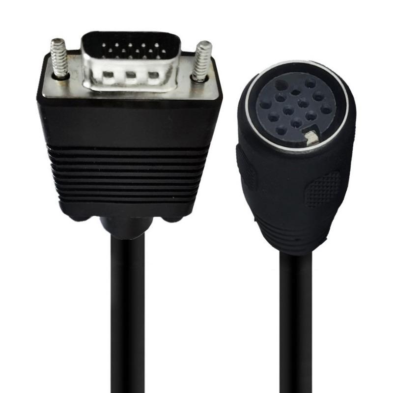 Кабель-адаптер для передачи видеоданных VGA - DIN13 Core Кабель DB15 - DIN13p Кабель DB15RS232 - PS2