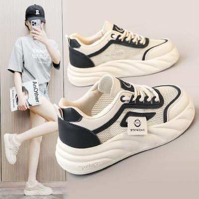 Rd5812 Новые сетчатые белые туфли женские летние сетчатые туфли на платформе дышащие и носимые увеличивающие рост женские туфли для отдыха и спорта