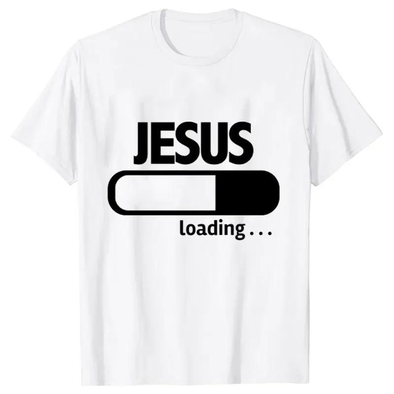 Jesus Print T-shirts Women Men T Shirt Casual Short Sleeve O Neck Tshirt Ladies Tees Harajuku Funny Tops Oversized Black Clothes