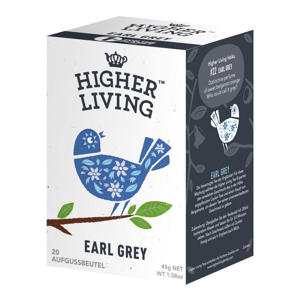 Чай Earl Grey от Higher Living 20 чайных пакетиков