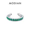 Modian 1 шт. Радужные серьги-каффы из стерлингового серебра 925 пробы, модные уникальные круглые крошечные серьги-клипсы для женщин и девочек, ювелирные аксессуары