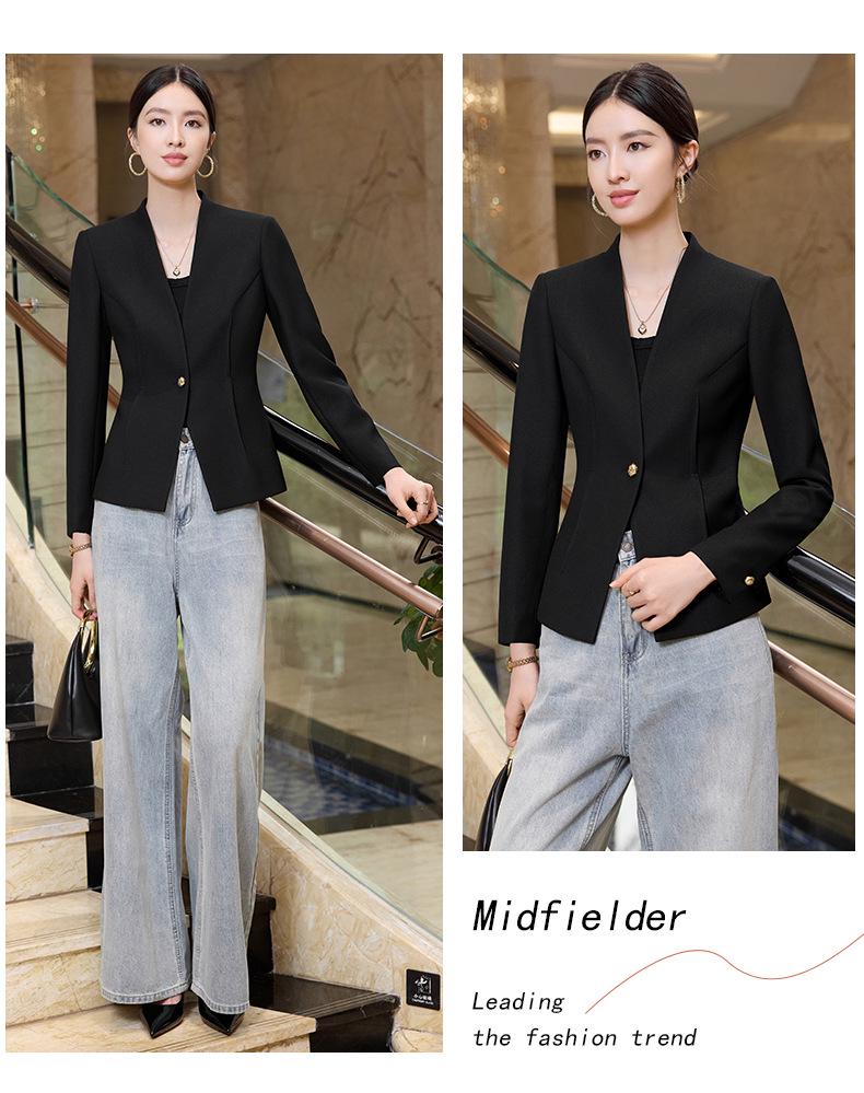 Женский приталенный белый блейзер - 2025 Осень/Зима Корейский стиль Профессиональная мода Повседневный пиджак