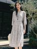 [Manying Weaving Poetry Skirt] Jiuzi Anna Kou 100 Mulberry Silk Waist Dress Women's Summer New Style