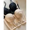 Europe Sexy Women Underwear Lace Mesh Push Up Bra Set Black Fish Bone Body Shaper Tops Brassiere Ladies Comfortable Lingerie