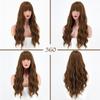 MERISIHAIR Женские длинные волнистые парики с тупой челкой, парики из синтетического высокотемпературного волокна, повседневные вечерние, для косплея