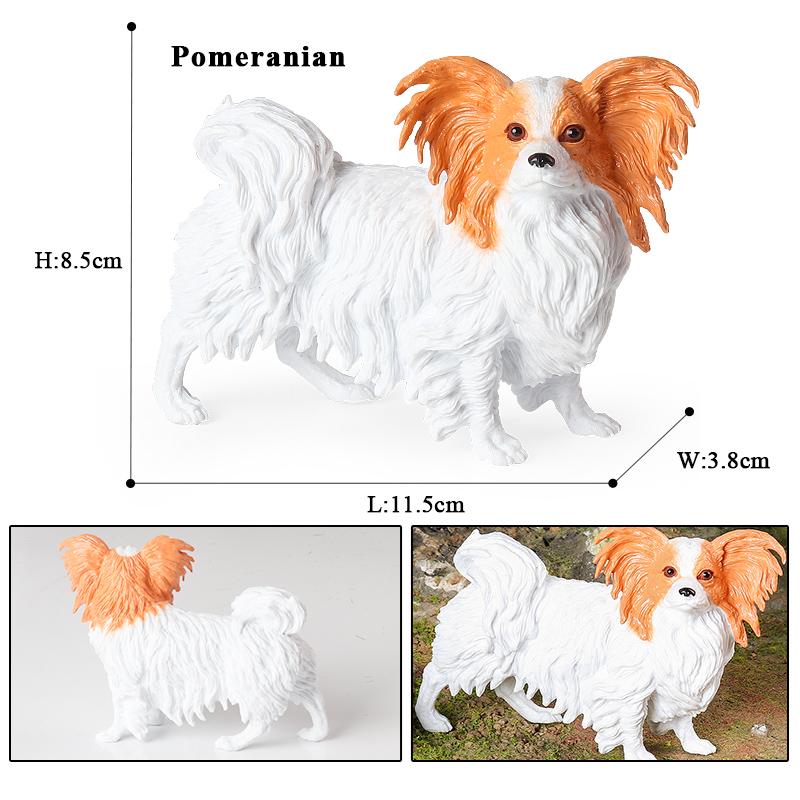 Oenux Dog Animals Model Action Figure Dobermann Shiba Inu Pomeranian Boxer Husky Puppy Figurines Cute Collection Toy Kids Gift