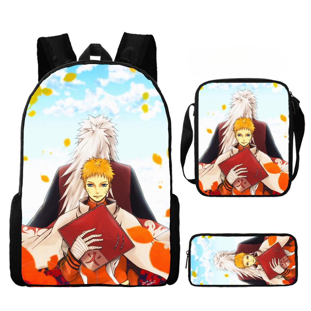 Детский рюкзак Наруто из легкого прочного материала для школы и путешествий