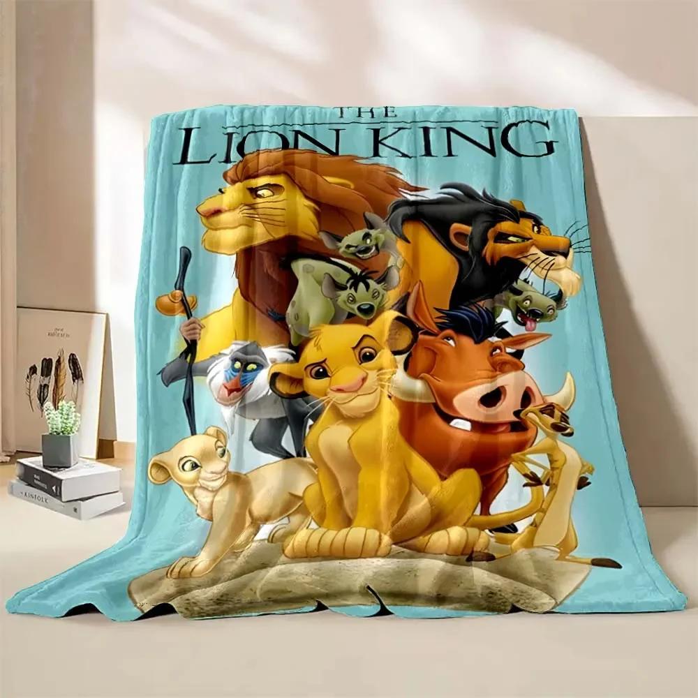 Classic Simba Lion King Theme Blanket Boys and Girls Soft Flannel Plush Blanket Bedroom Sofa Living Room Bed All Seasons Blanket