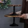 Круглая резная деревянная подставка-плато для демонстрации кексов Практичный подарок для выпечки
