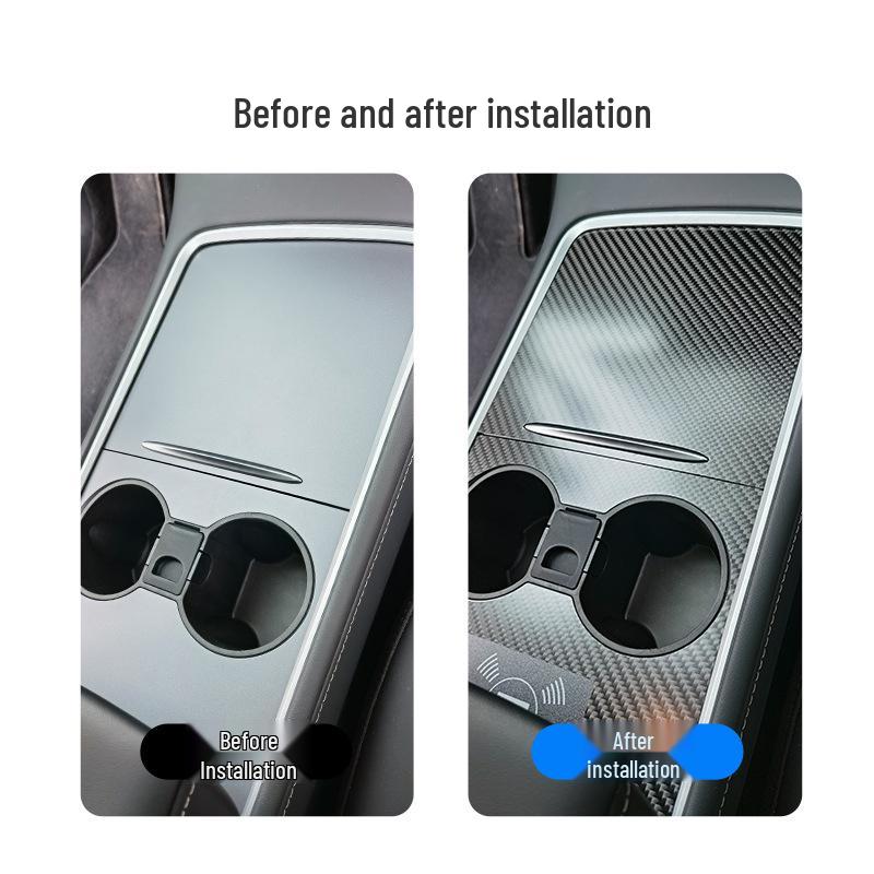Real Carbon Fiber Center Console Trim for Tesla Model 3/Y