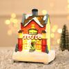 Рождественский светящийся орнамент дома Романтическое теплое освещение Ремесло из смолы Рождественский микроландшафт Снежный дом Украшение рабочего стола Праздничный праздничный подарок