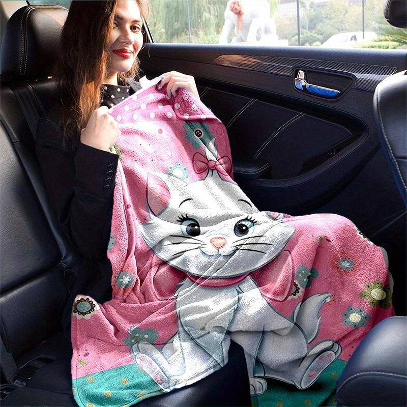 1pc. Cute Cartoon Marie Cat Blanket, Seasonal Universal, Home Decoration, Throw Blanket, Soft Flannel Throw Blanket, Versatile & Cozy for Be
