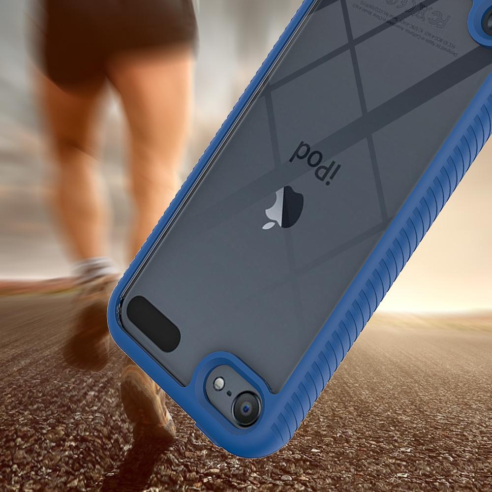 Гибридный противоударный чехол-броня 2-в-1 для Apple iPod Touch 5 6 7 Мягкий бампер из ТПУ Жесткая прозрачная защитная задняя крышка из ПК