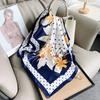 Modern Trend Geometric Polka Dot Flower Printing 70 Square Towel New Women's Fashion Decoration Temperament Simulation Silk Scarf