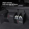 Car Leather Trunk Storage Box Foldable Portable Multiuse Trunk Bag For Mitsubishi Eclipse Lancer Outlander Colt I200 Ralliart Ex