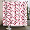 Happy Valentines Day Heart Shower Curtain Red Pink Romantic Falling Love Heart Sweet Lovers Waterproof Bathroom Curtain Decor