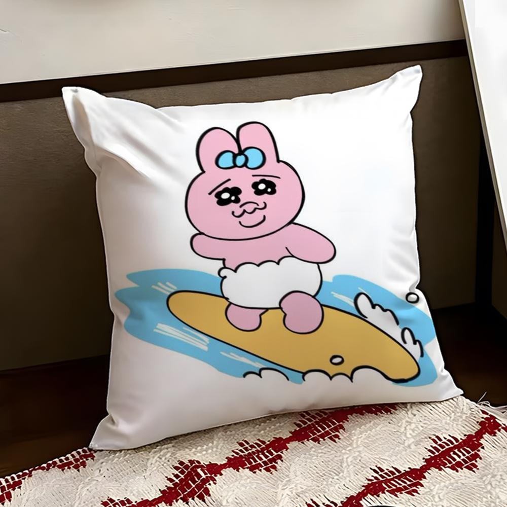 Kawaii OOpanchu Usag Cushion Cover Reversible Soft Durable Pillow Cover Home  Car MultiScene Use for Daily Comfort