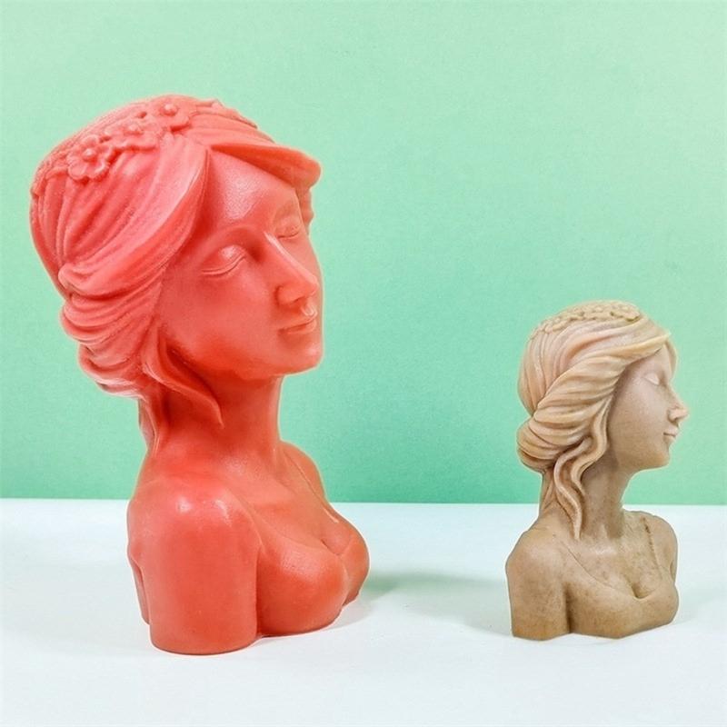 Элегантные Портретные Силиконовые Формы из Смолы Эпоксидной Краски Фигурки Красивых Девушек Декорация Создание Силиконовой Формы для Творческого Проекта