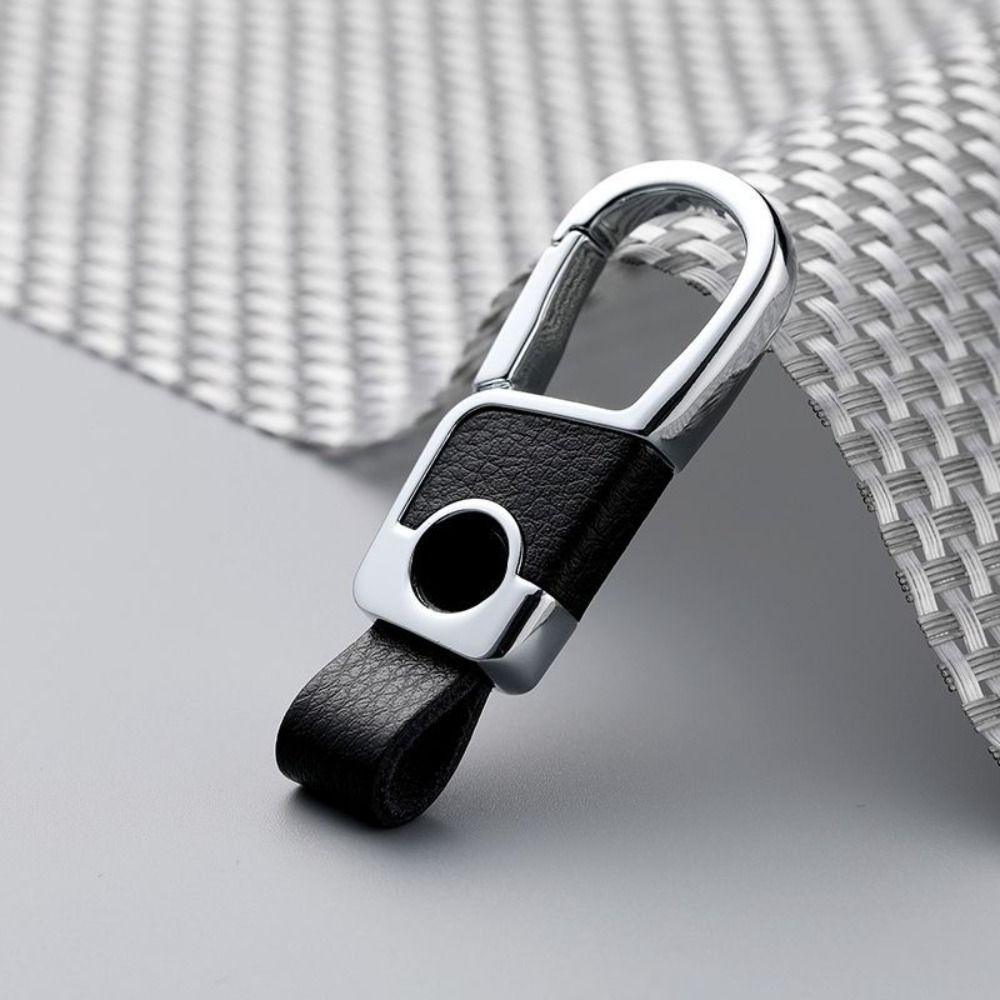 Cowhide Car Key Ring Genuine Leather Keychain Durable Key Ring Holder Auto