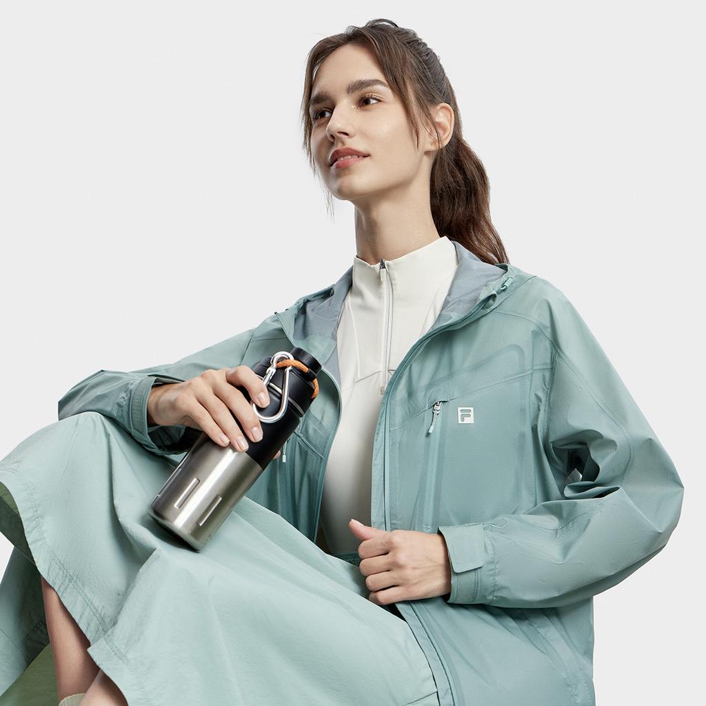 Новая куртка FILA женская цвет лазурный туман горчичный желтый A11W337702F-DG