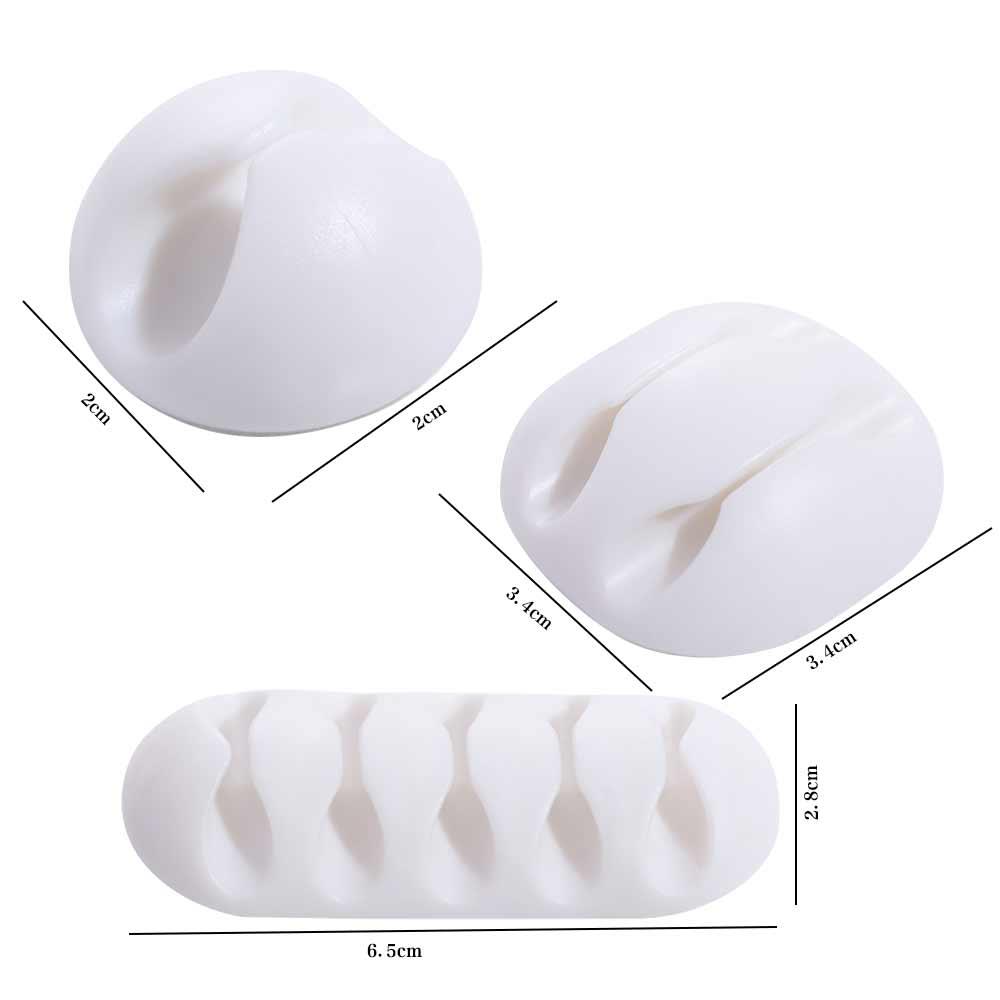 5 Holes/1 Hole/3 Holes Cable Organizer Self Adhesive Wire Organizer Cable Holder TPR Multifunctional Cord Clips Desktop Tidy