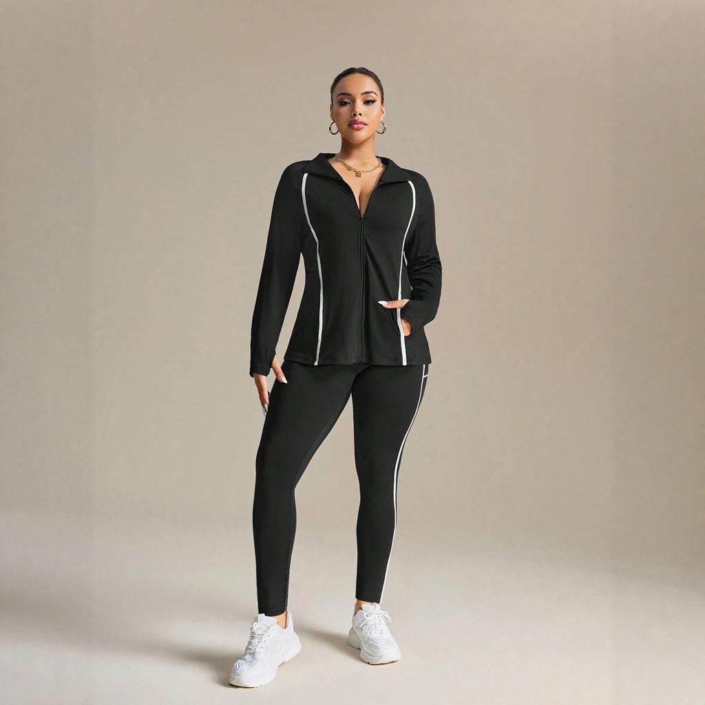 Yoga pants fashion striped fitness pants high waist hip lift slim slim yoga pants breathable sports fitness pants